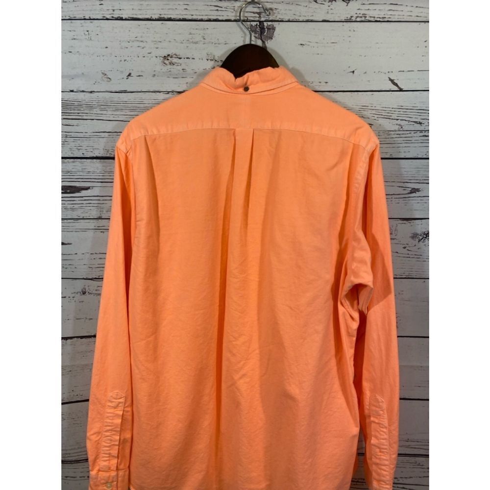Men's Ralph Lauren Orange Long Sleeve Shirt XL - Picture 7 of 8